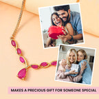 African Ruby Necklace (Size - 20) in 18K Vermeil Yellow Gold Plated Sterling Silver 2.50 Ct, Silver Wt 6.26 Gms