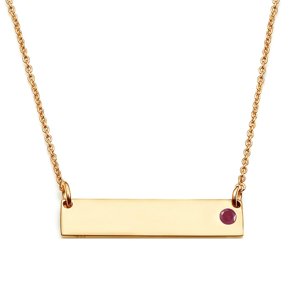 African Ruby Necklace in 14K Gold Plated Sterling Silver 3628256 3