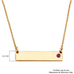 African Ruby (FF) Necklace (Size 18) in 14K Gold Overlay Sterling Silver, Silver Wt. 7.47 Gms