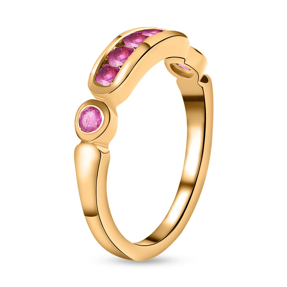 African Ruby Ring in 14K Gold Plated Sterling Silver 8732585 4