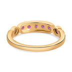 African Ruby (FF) Ring in 18K Vermeil Yellow Gold Plated Sterling Silver