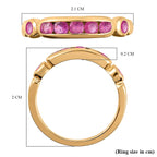 African Ruby (FF) Ring in 18K Vermeil Yellow Gold Plated Sterling Silver