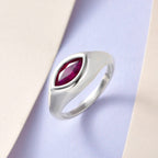 African Ruby Solitaire Ring in Platinum Overlay Sterling Silver 1.41 Ct.