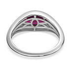 African Ruby Solitaire Ring in Platinum Overlay Sterling Silver 1.41 Ct.
