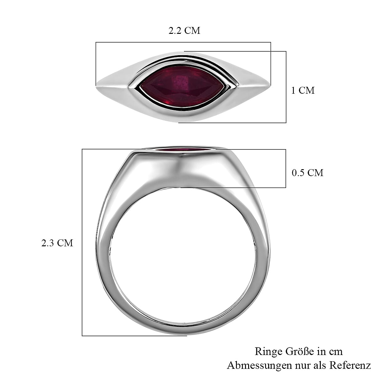 African Ruby Solitaire Ring in Platinum Overlay Sterling Silver 1.41 Ct. 7544401 5