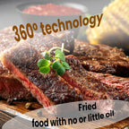 Homesmart Digital Air Fryer (4L,1200W) - Roasts, Bakes and Grills Faster With Less Fat -  Black