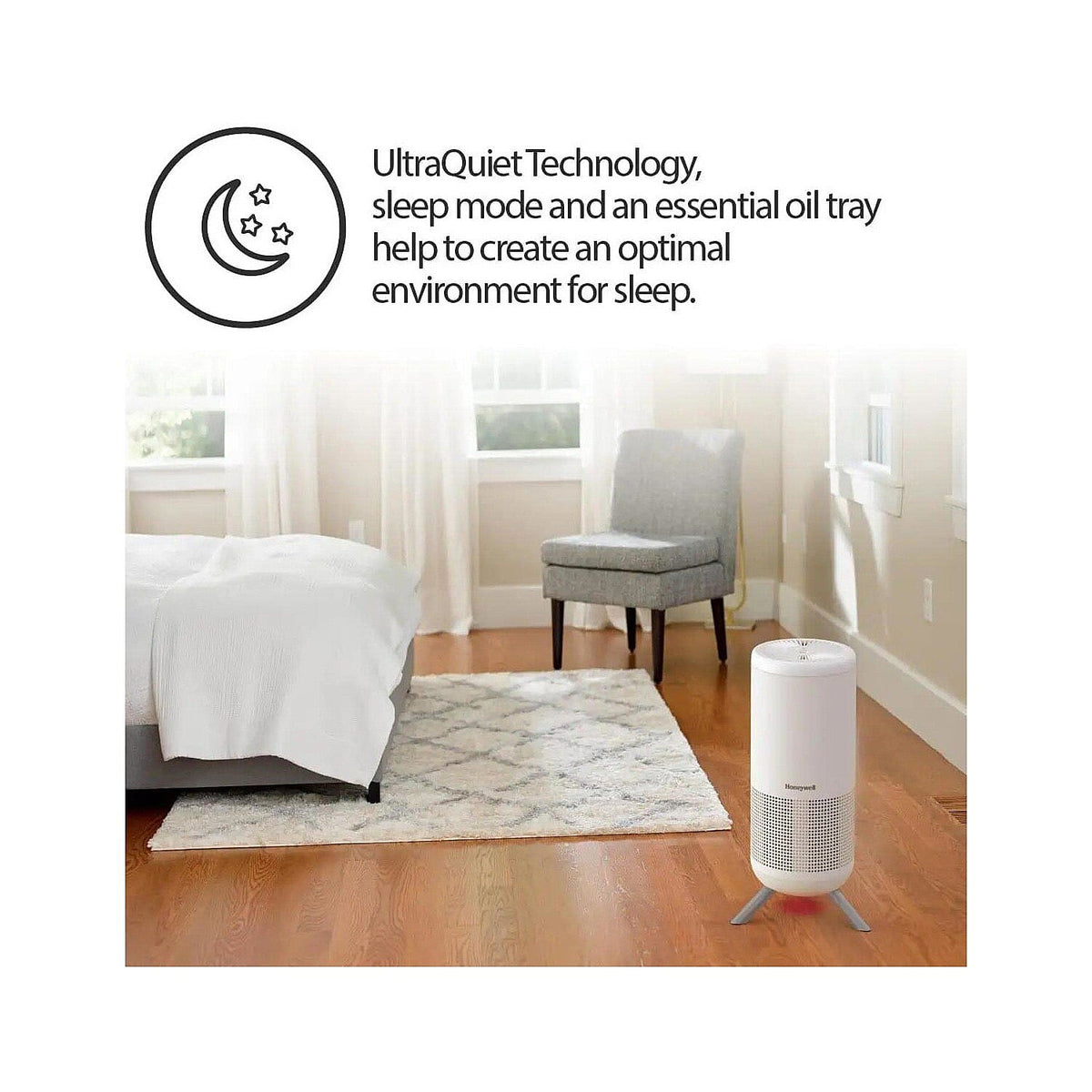 Honeywell Designer Series Ultra Quiet HEPA Tower Air Purifier - White 7846381 4