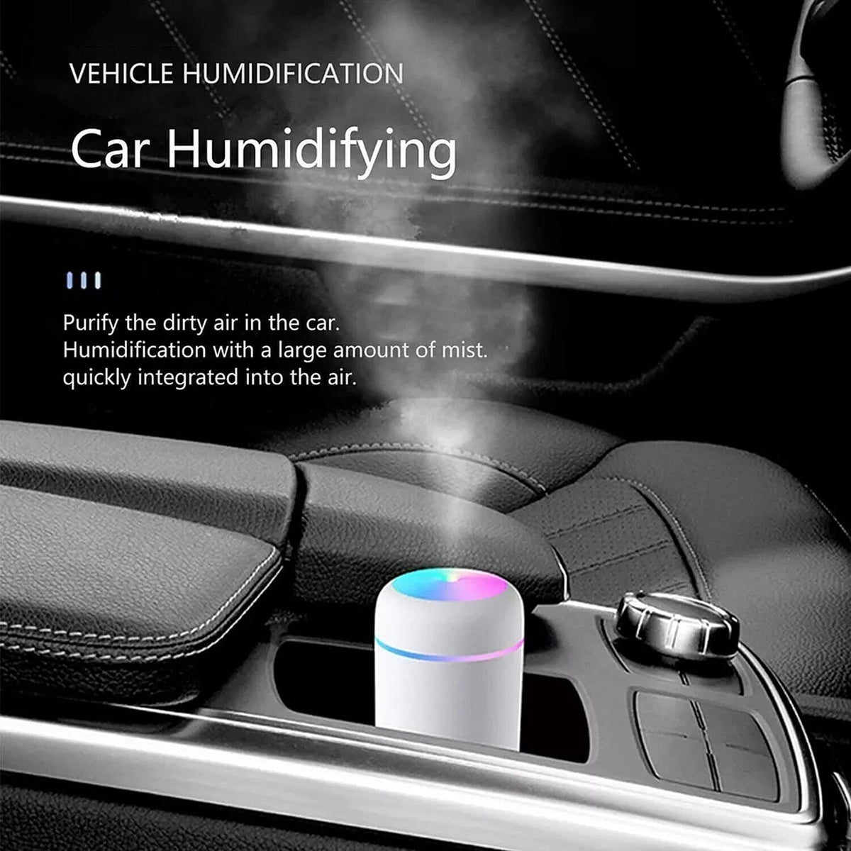 Portable Desktop Colourful Cup Air Humidifier - White 7791149 5