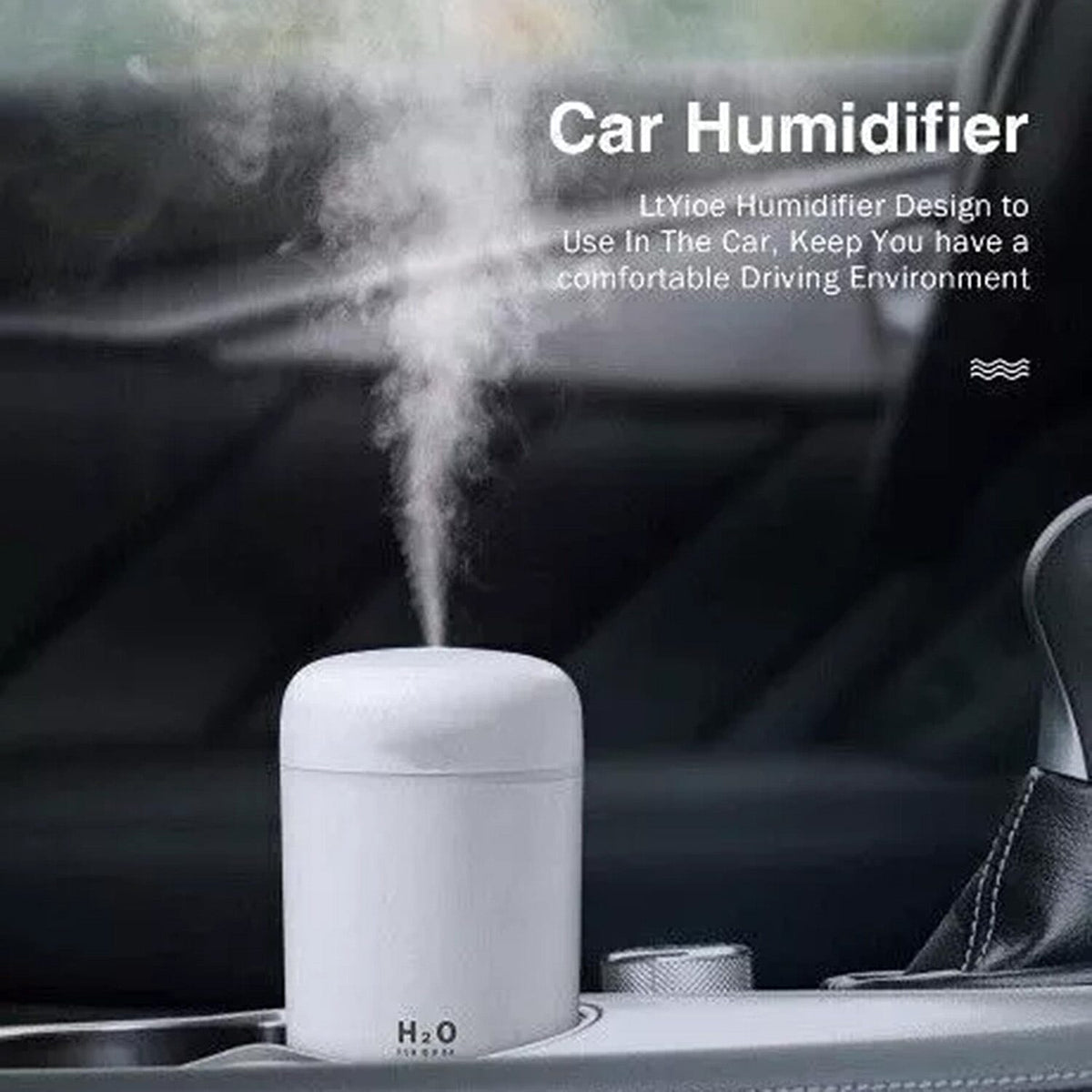 Portable Desktop Colourful Cup Air Humidifier - White 7791149 7