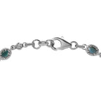 Alexandrite and Natural Zircon Bracelet (Size - 7.5) in Platinum Overlay Sterling Silver 2.51 Ct, Silver Wt. 7.60 Gms