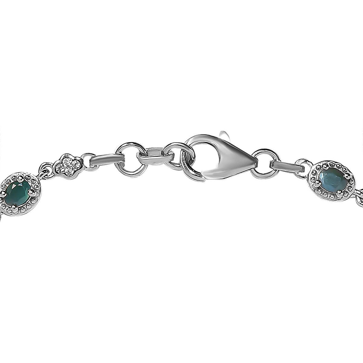 Alexandrite and Natural Zircon Bracelet (Size - 7.5) in Platinum Overlay Sterling Silver 2.51 Ct, Silver Wt. 7.60 Gms 7257348 7
