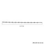 Alexandrite and Natural Zircon Bracelet (Size - 7.5) in Platinum Overlay Sterling Silver 2.51 Ct, Silver Wt. 7.60 Gms