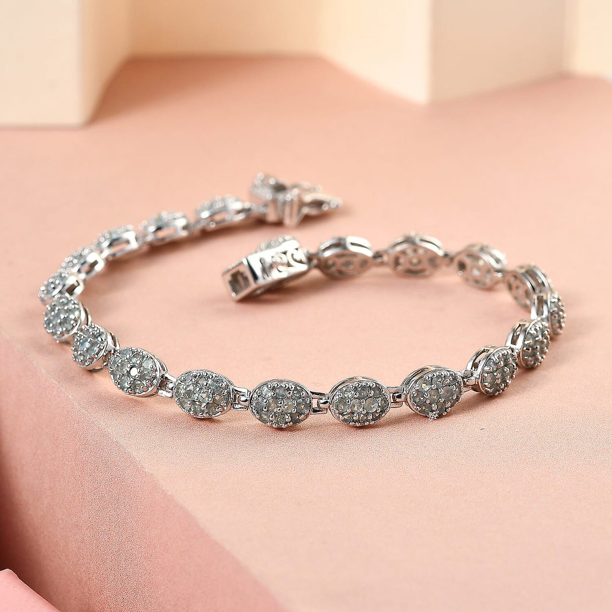 Alexandrite Bracelet (Size - 7.5) in Platinum Overlay Sterling Silver 3.59 Ct, Silver Wt. 10.98 Gms. 7170634 2