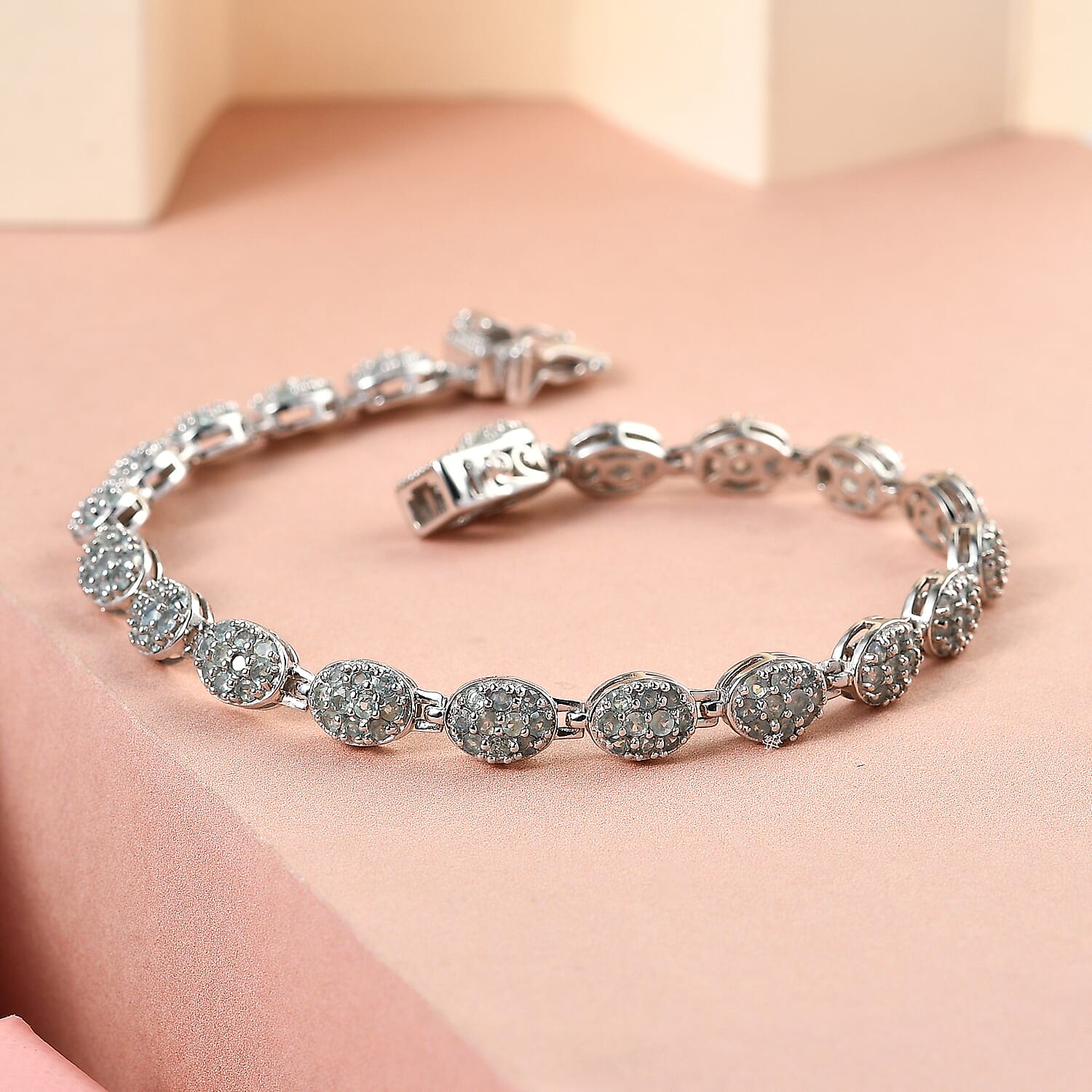 Alexandrite Bracelet (Size - 7.5) in Platinum Overlay Sterling Silver 3.59 Ct, Silver Wt. 10.98 Gms. 7170634 2