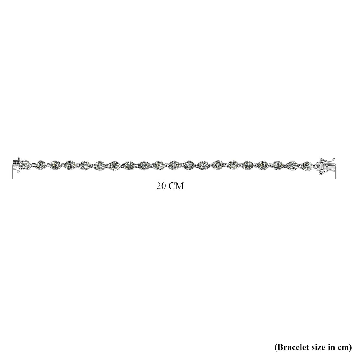 Alexandrite Link Bracelet (Size - 8) in Platinum Overlay Sterling Silver 3.84 Ct, Silver Wt. 11.31 Gms 7180140 4