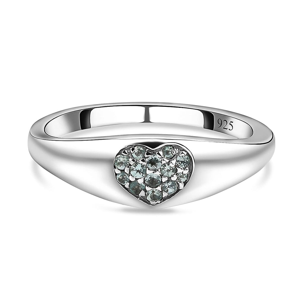 Alexandrite Ring in Platinum Overlay Sterling Silver