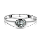 Alexandrite Ring in Platinum Overlay Sterling Silver