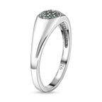 Alexandrite Ring in Platinum Overlay Sterling Silver