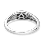 Alexandrite Ring in Platinum Overlay Sterling Silver