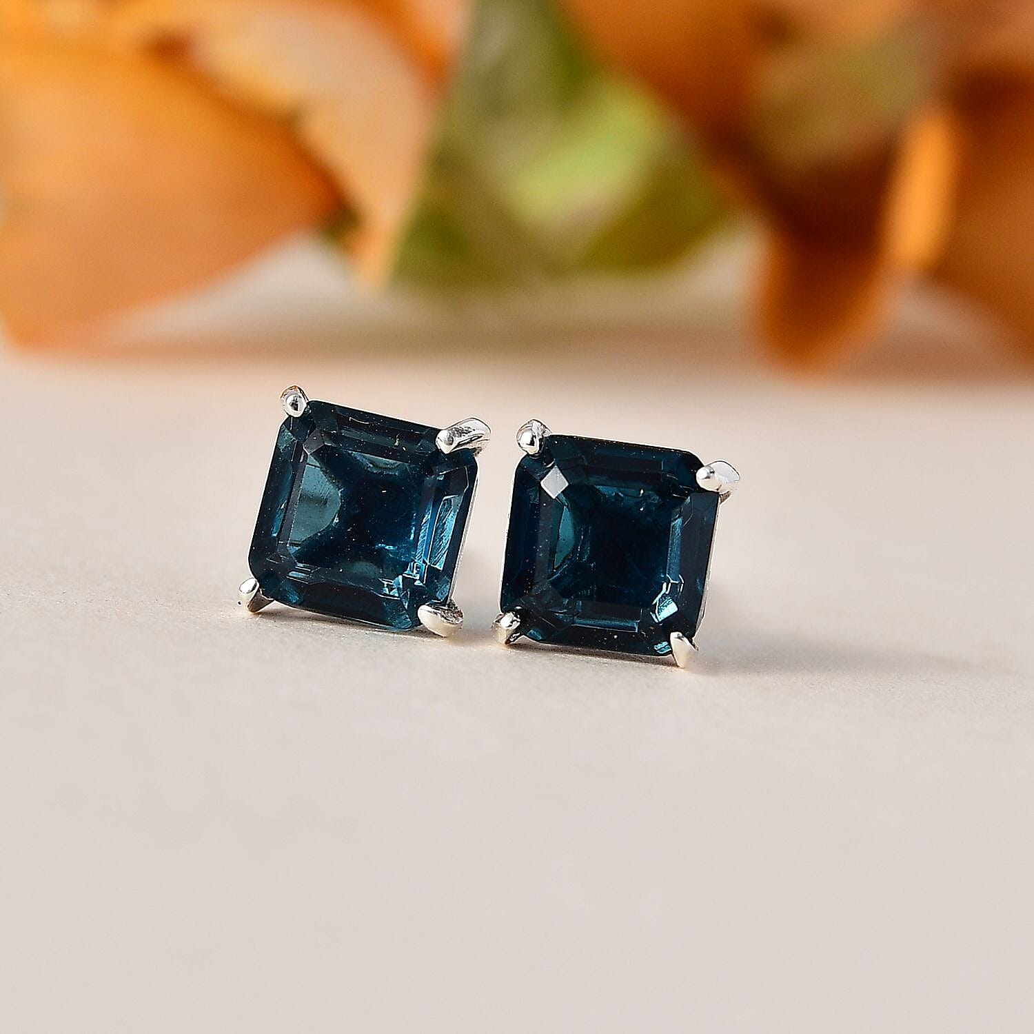 Alexandrite Triplet Quartz Stud Earrings in Platinum Overlay Sterling Silver 2.59 Ct 7704700 1