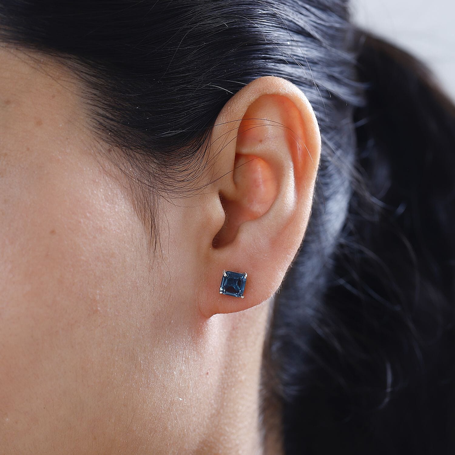 Alexandrite Triplet Quartz Stud Earrings in Platinum Overlay Sterling Silver 2.59 Ct 7704700 2