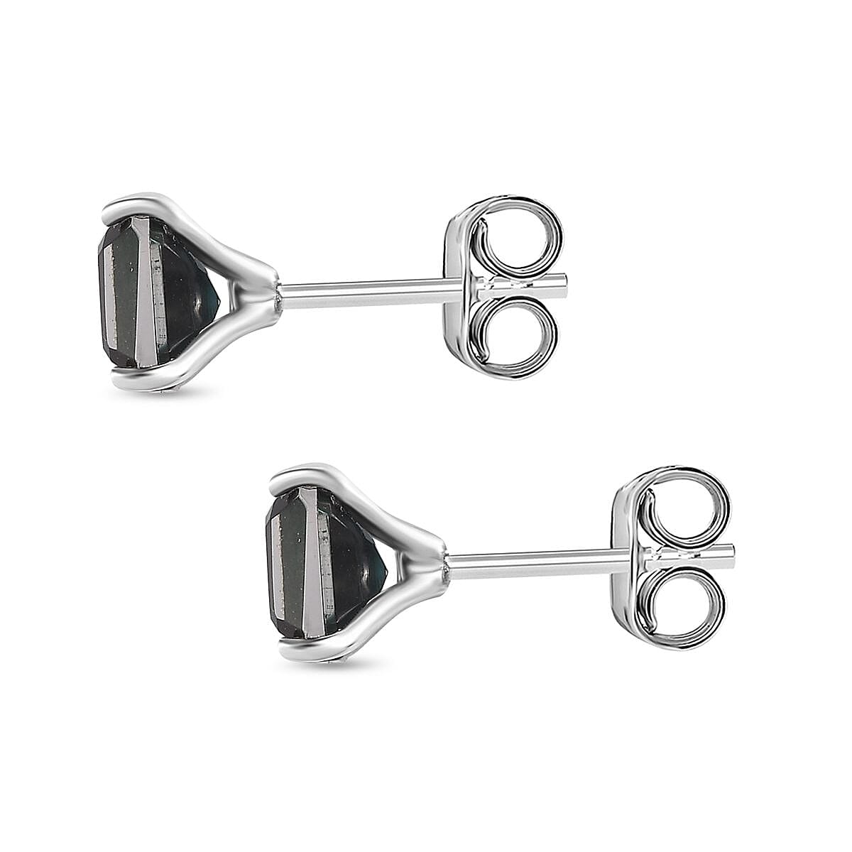 Alexandrite Triplet Quartz Stud Earrings in Platinum Overlay Sterling Silver 2.59 Ct 7704700 4