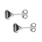 Alexandrite Triplet Quartz Stud Earrings in Platinum Overlay Sterling Silver 2.59 Ct