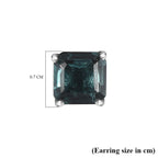 Alexandrite Triplet Quartz Stud Earrings in Platinum Overlay Sterling Silver 2.59 Ct