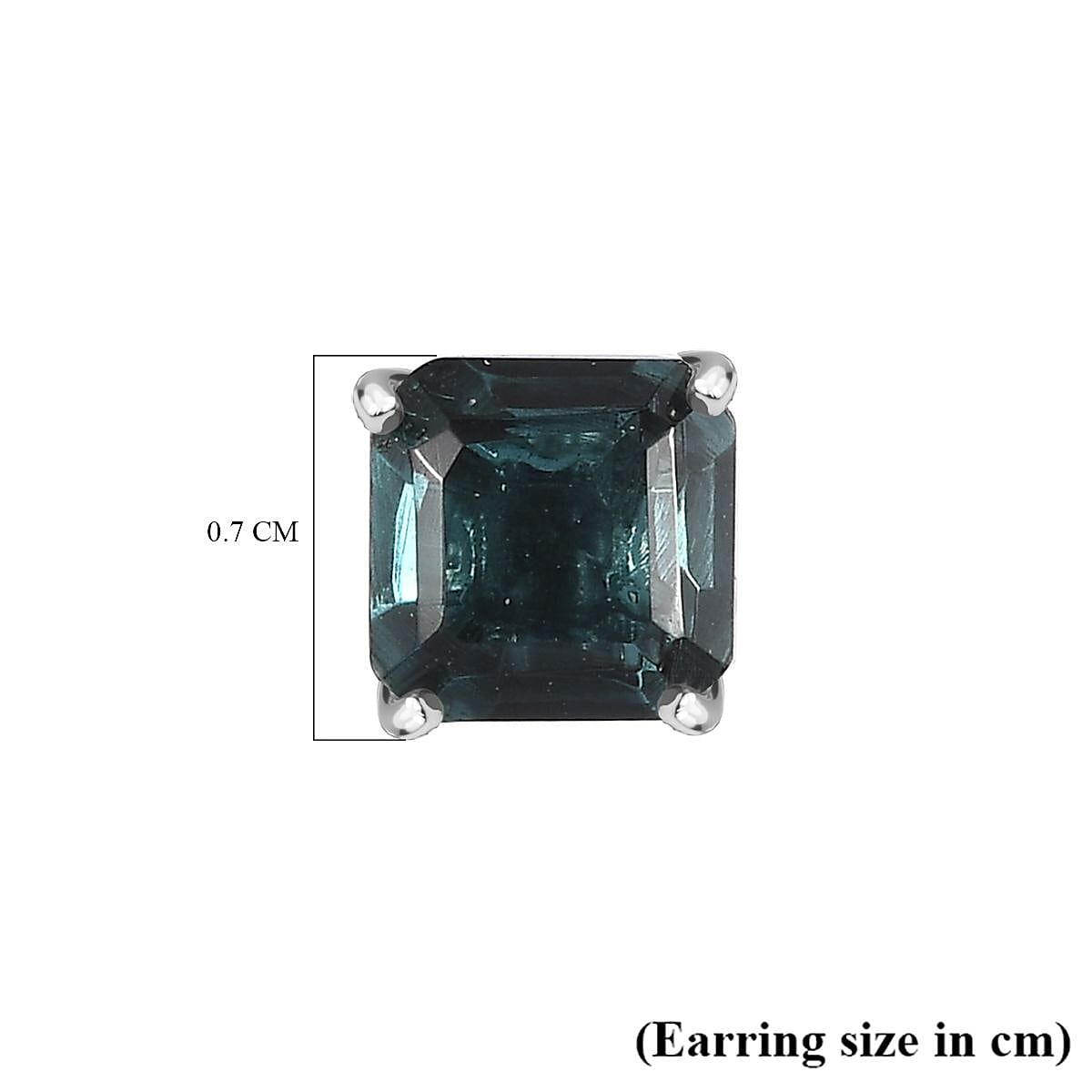 Alexandrite Triplet Quartz Stud Earrings in Platinum Overlay Sterling Silver 2.59 Ct 7704700 5
