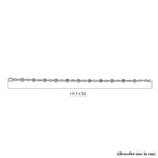 Alexandrite and Natural Zircon Bracelet (Size - 7.5) in Platinum Overlay Sterling Silver 2.51 Ct, Silver Wt. 7.60 Gms