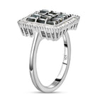 Alexandrite and Diamond Ring in Platinum Overlay Sterling Silver 1.25 Ct.