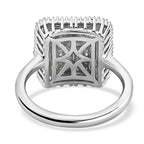 Alexandrite and Diamond Ring in Platinum Overlay Sterling Silver 1.25 Ct.