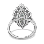 Alexandrite & Natural Zircon Cluster Ring in Platinum Overlay Sterling Silver 2.31 Ct.