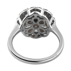Alexandrite & Natural Zircon Cluster Ring in Platinum Overlay Sterling Silver 1.70 Ct.