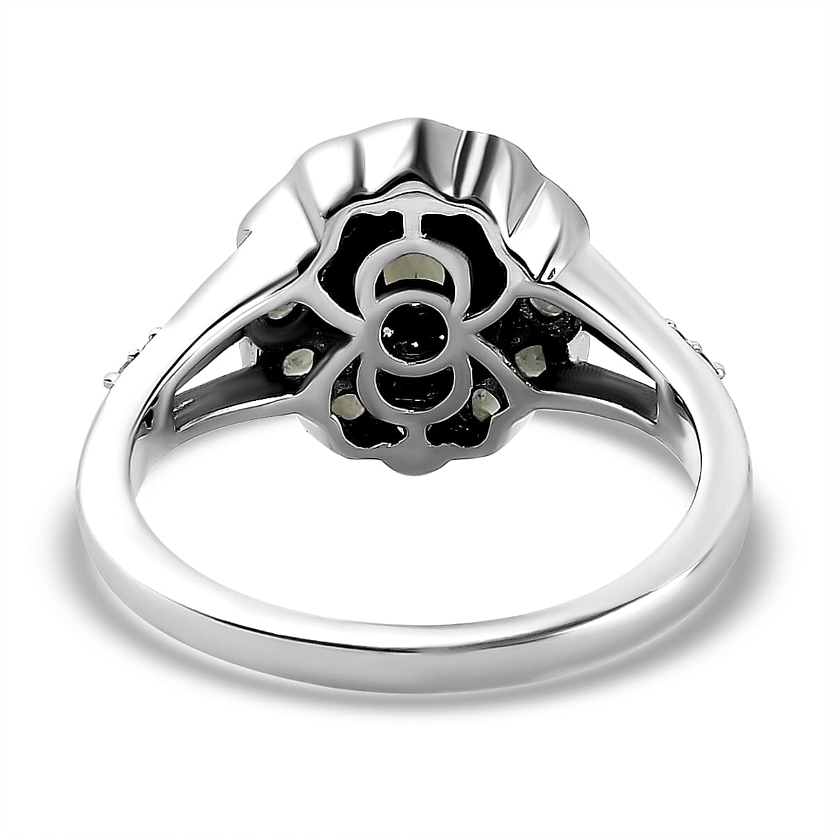 Alexandrite &amp; Natural Zircon Ring in Platinum Overlay Sterling Silver 1.00 Ct. 7000150 5