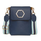 Alice Wheeler Brompton Honeycomb Crossbody Bag - Navy