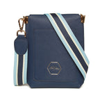 Alice Wheeler Brompton Honeycomb Crossbody Bag - Navy
