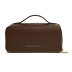 Alice Wheeler Leather Train Case - Brown