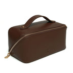 Alice Wheeler Leather Train Case - Brown