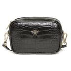 Alice Wheeler Mini SOHO Crossbody Bag - Black Croc