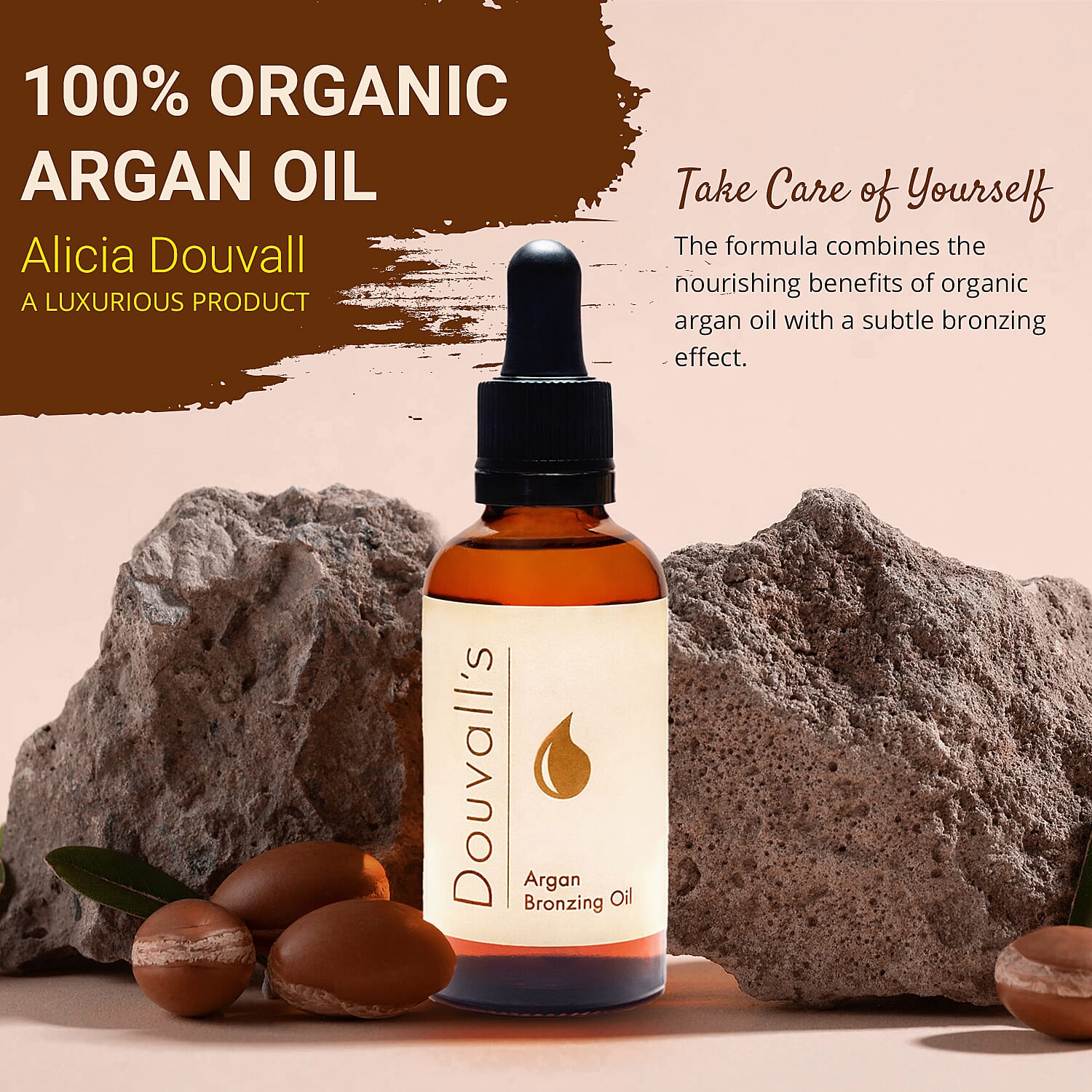Alicia Douvall 100% Organic Argan Oil Bronzing 50ml with Dropper 2671540 4