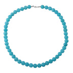 Amazonite Quartz Beads Necklace (Size 18) with Lobster Clasp in Rhodium Overlay Sterling Silver 250.00 Ct.