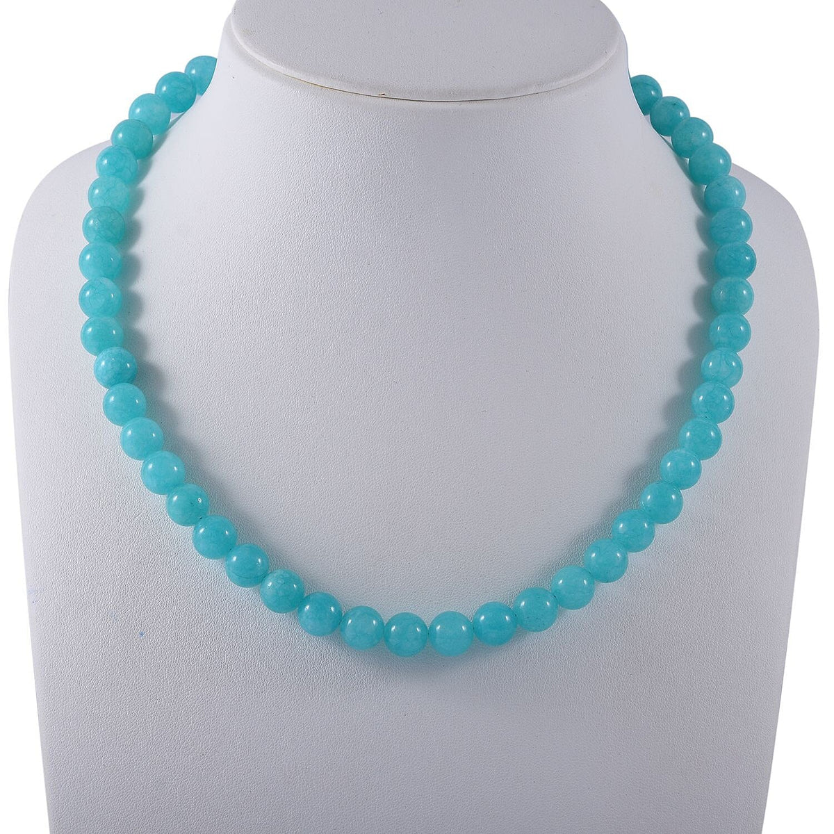 Amaznite Quartz Beads Necklace (Size-20) in Sterling Silver 250.00 Ct. 8962143 6