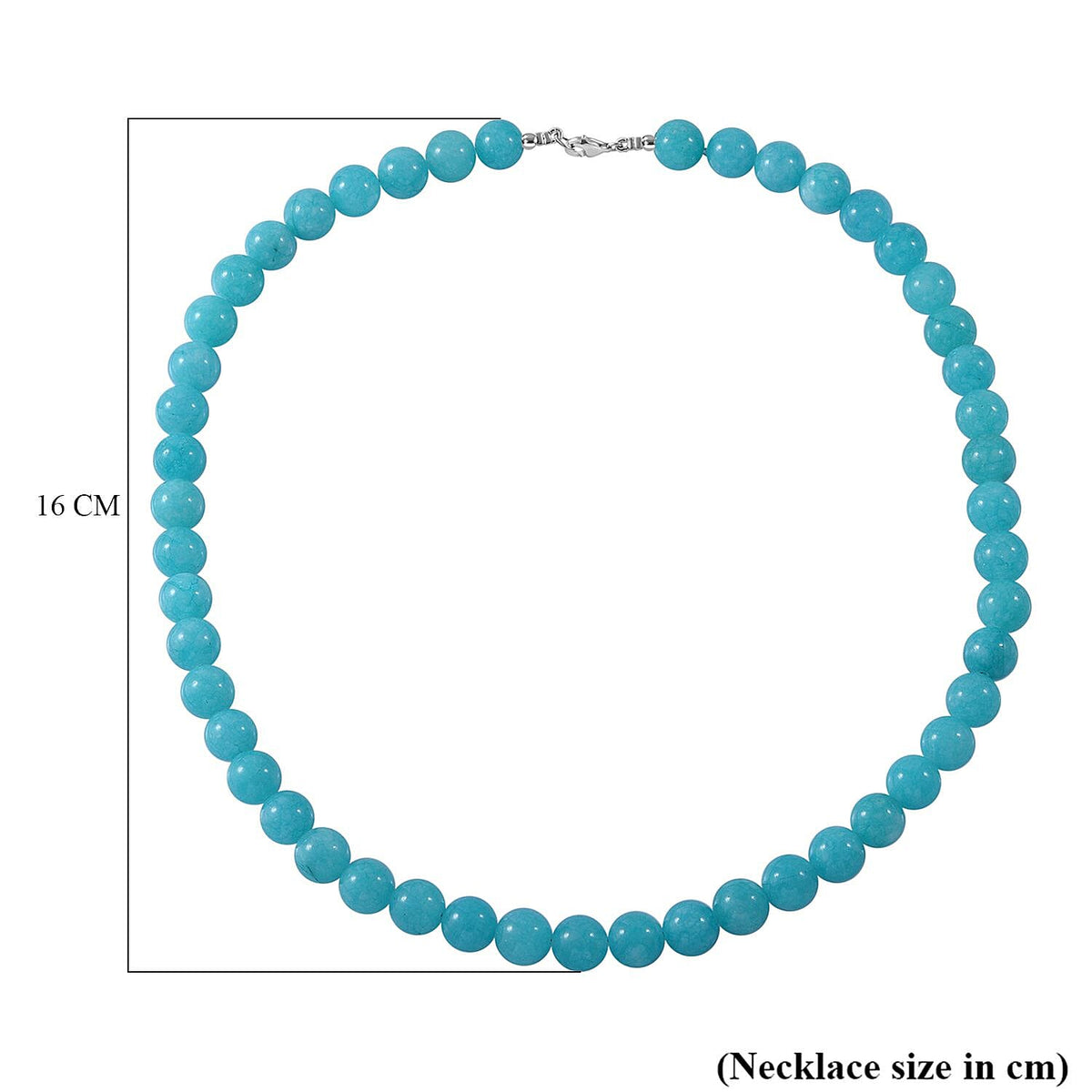 Amaznite Quartz Beads Necklace (Size-20) in Sterling Silver 250.00 Ct. 8962143 12