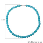 Amazonite Quartz Beads Necklace (Size 18) with Lobster Clasp in Rhodium Overlay Sterling Silver 250.00 Ct.