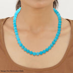 Amazonite Quartz Beads Necklace (Size 18) with Lobster Clasp in Rhodium Overlay Sterling Silver 250.00 Ct.