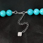 Collecters Edition - Amazonite Beads Necklace (Size - 18) in Rhodium Overlay Sterling Silver 350.00 Ct.