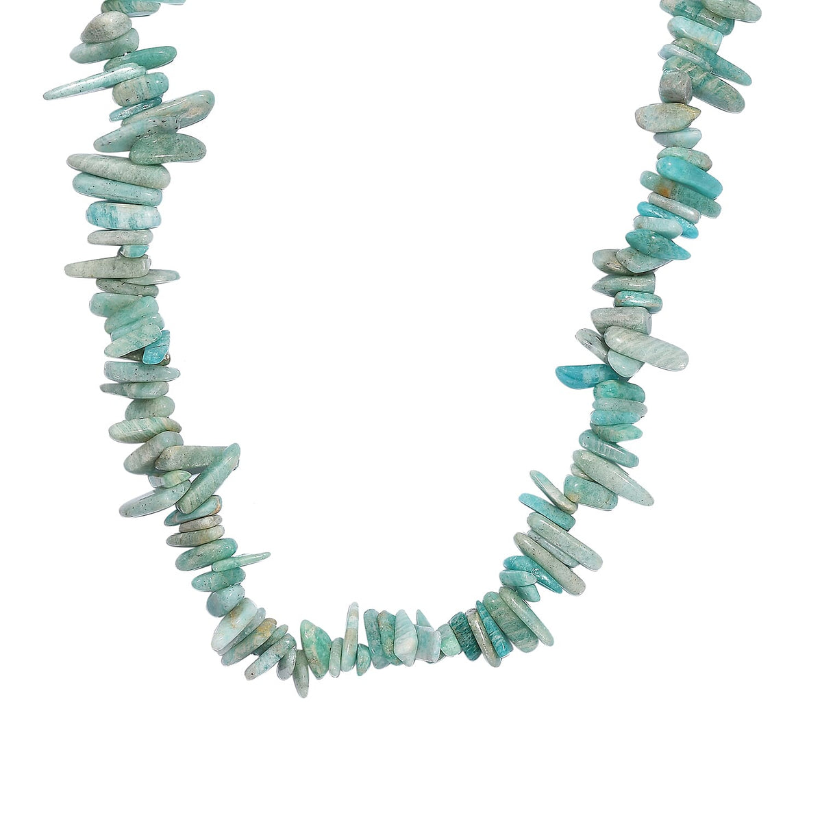 Amazonite Necklace (Size - 20) in Rhodium Overlay Sterling Silver 360.0 Ct 7955952 0