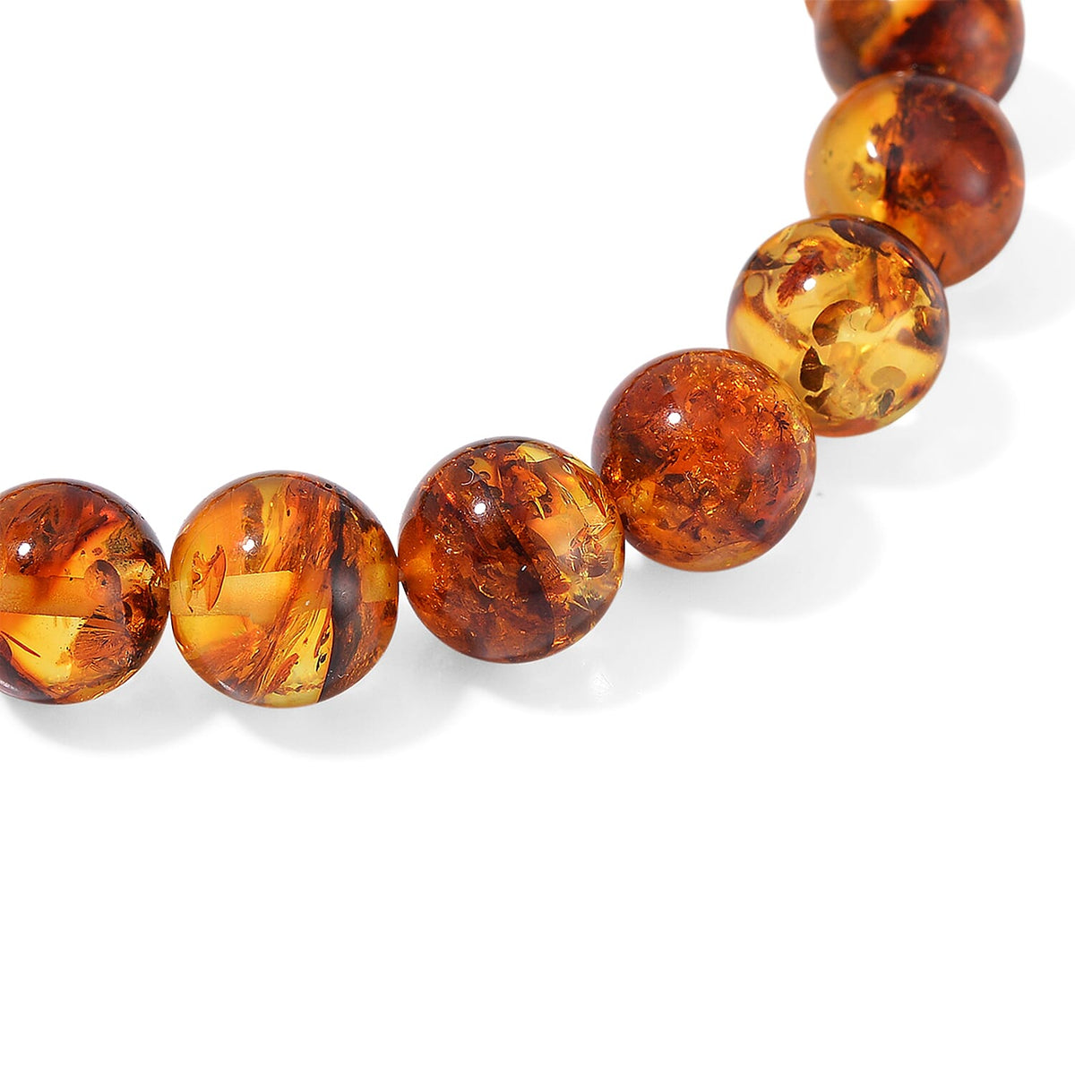 Tucson Find - Amber Adjustable Bracelet (Size - 7.5) in Yellow Gold Plated Sterling Silver 55.00 Ct. 8102196 2