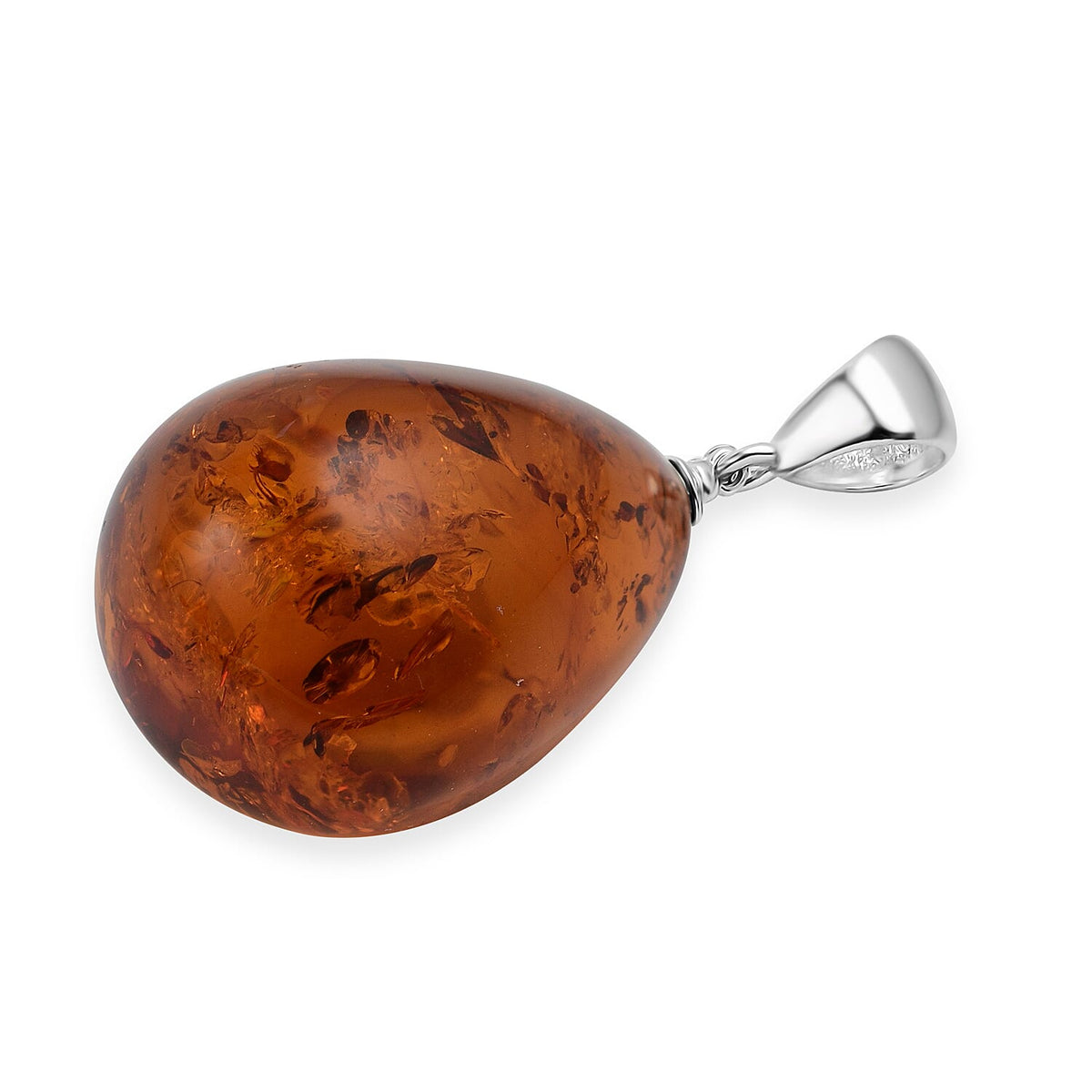 Baltic Amber Solitaire Pendant in Sterling Silver 20.00 Ct 7747422 2